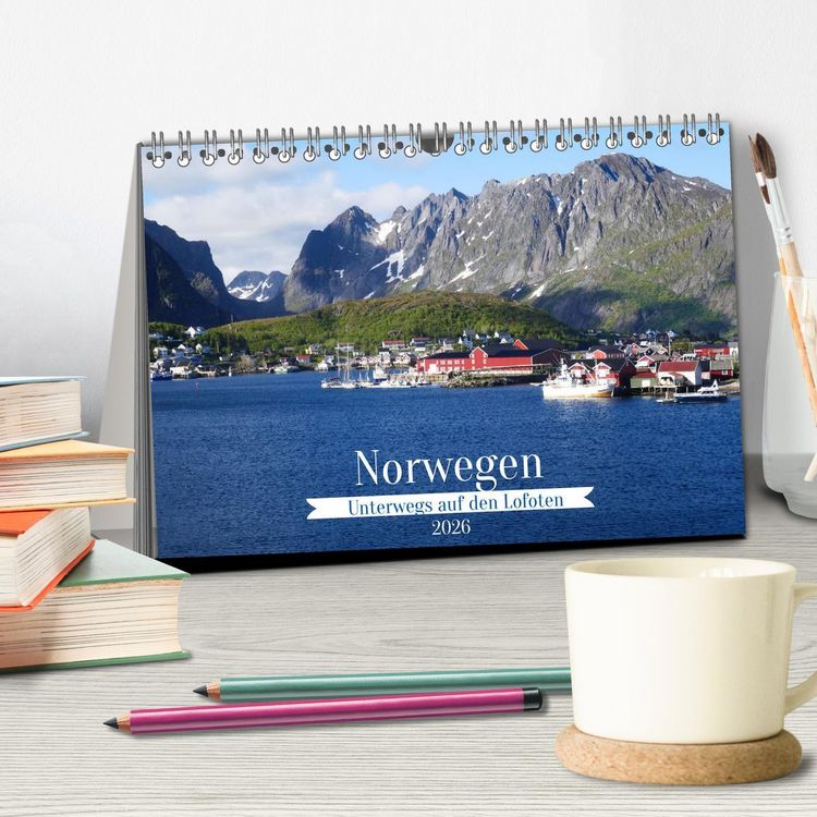 Produktbild: Norwegen - Unterwegs auf den Lofoten (Tischkalender 2026 DIN A5 quer), CALVENDO Monatskalender