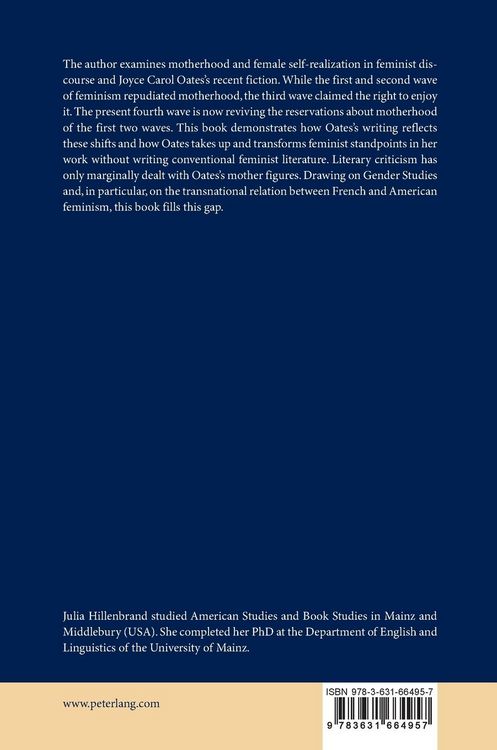 Produktbild: Motherhood and Self-Realization in the Four Waves of American Feminism and Joyce Carol Oates's Recent Fiction