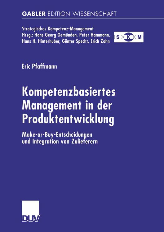 Produktbild: Kompetenzbasiertes Management in der Produktentwicklung