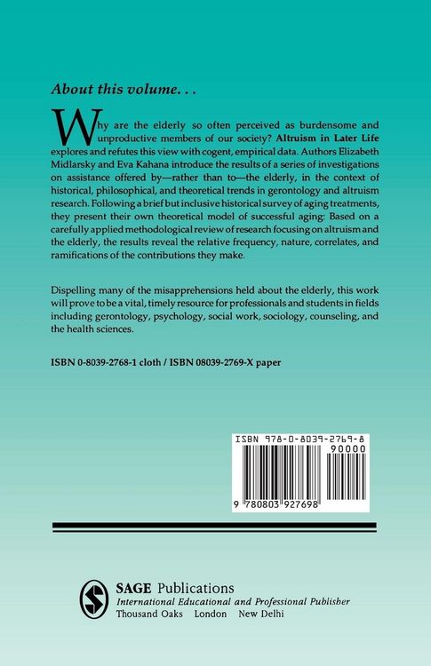 Produktbild: Altruism in Later Life