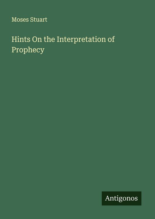 Produktbild: Hints On the Interpretation of Prophecy