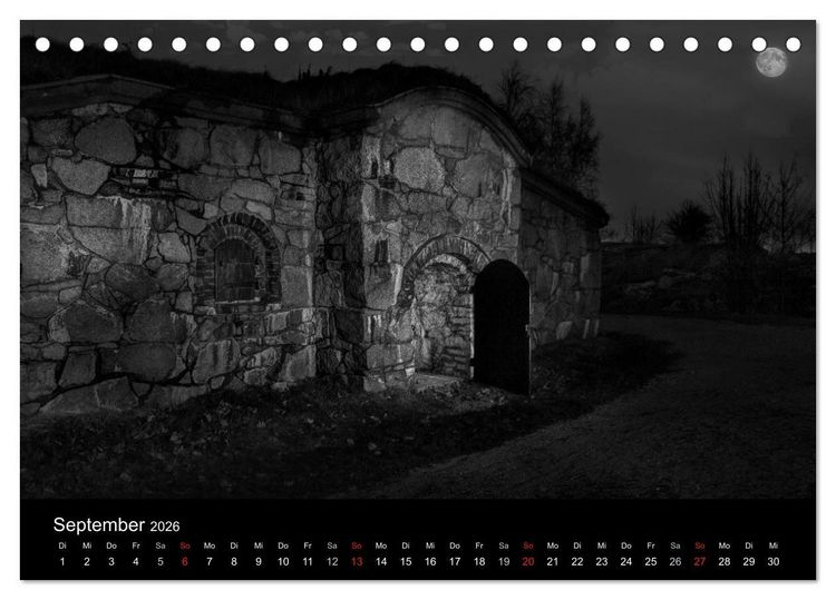 Produktbild: Objekte in schwarz weiss (Tischkalender 2026 DIN A5 quer), CALVENDO Monatskalender