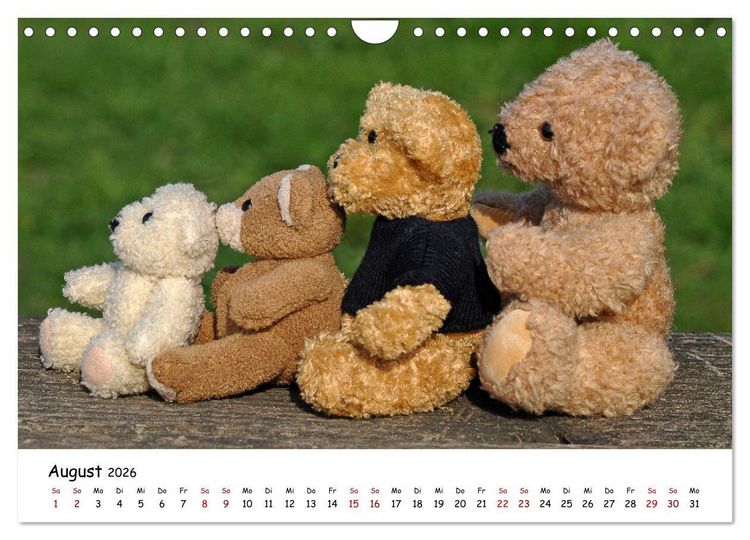 Produktbild: Allerliebste Teddyb&auml;ren (Wandkalender 2026 DIN A4 quer), CALVENDO Monatskalender