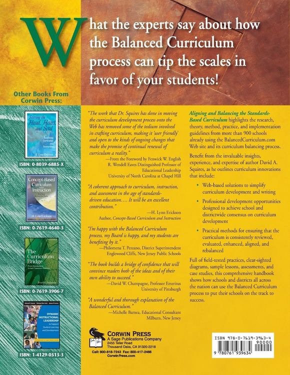 Produktbild: Aligning and Balancing the Standards-Based Curriculum