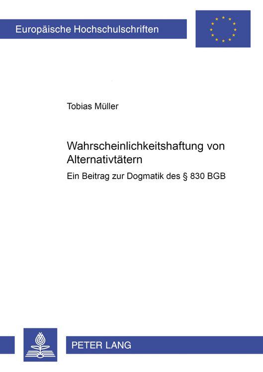 Produktbild: Wahrscheinlichkeitshaftung von Alternativtaetern