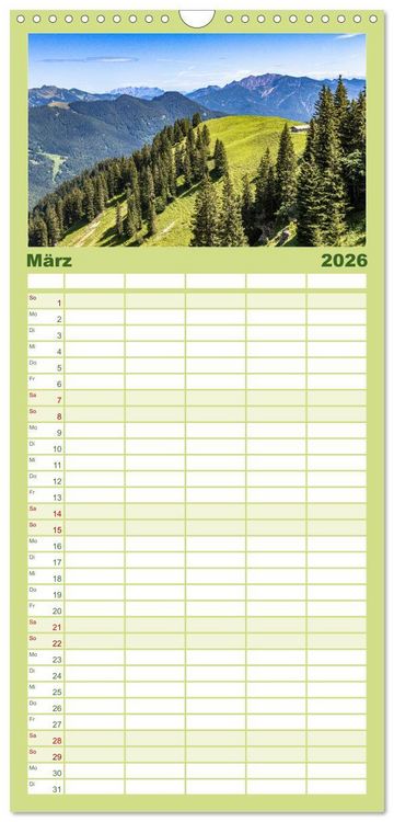 Produktbild: Familienplaner 2026 - Magischer Tegernsee mit 5 Spalten (Wandkalender, 21 x 45 cm) CALVENDO