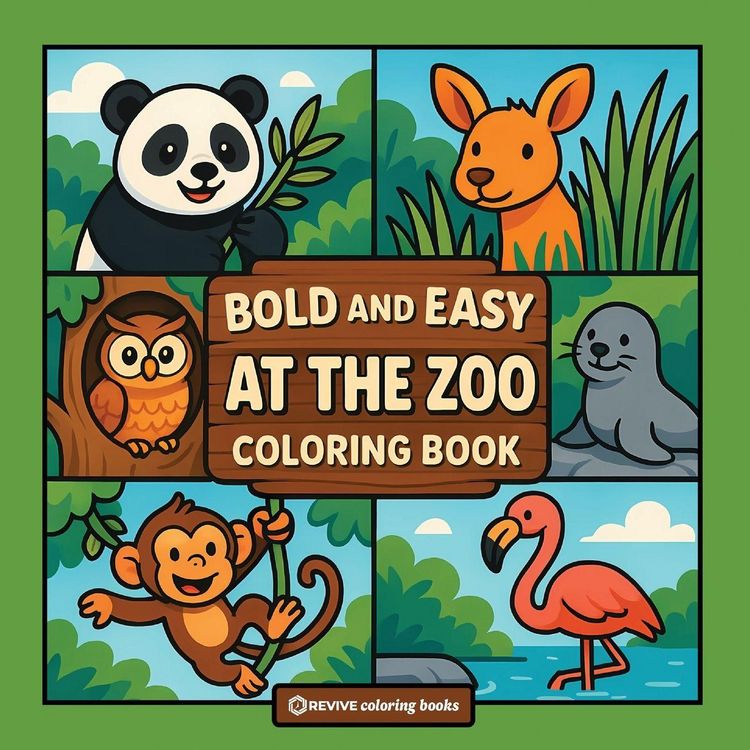 Produktbild: Bold & Easy At The Zoo Coloring Book