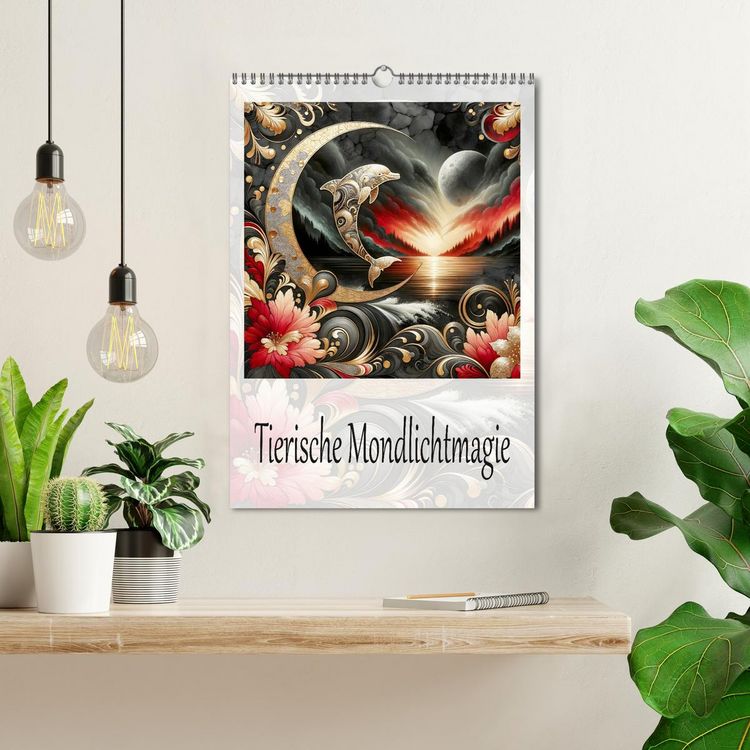 Produktbild: Tierische Mondlichtmagie (Wandkalender 2026 DIN A3 hoch), CALVENDO Monatskalender