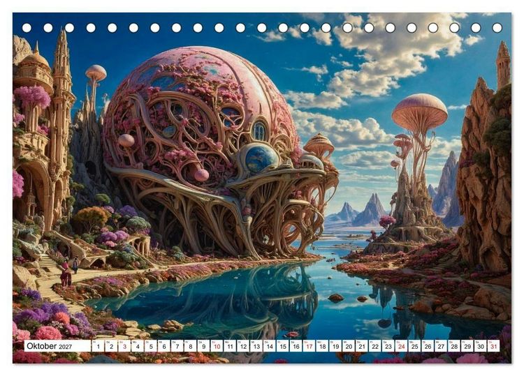 Produktbild: Mykologische Metamorphosen (Tischkalender 2027 DIN A5 quer), CALVENDO Monatskalender