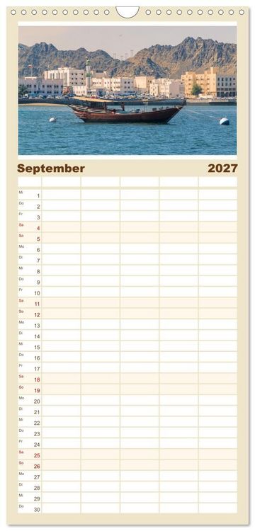 Produktbild: Familienplaner 2027 - Faszinierender Oman mit 5 Spalten (Wandkalender, 21 x 45 cm) CALVENDO