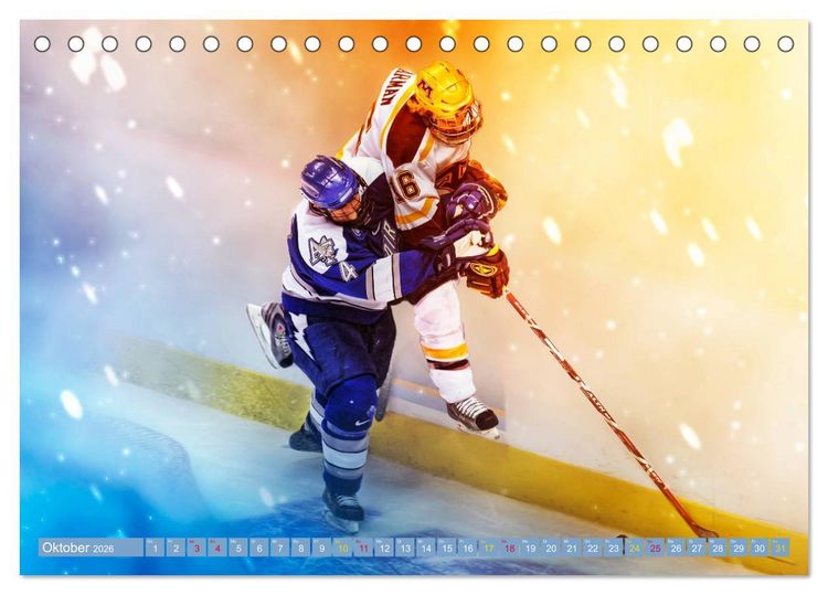 Produktbild: Eishockey - Fight (Tischkalender 2026 DIN A5 quer), CALVENDO Monatskalender