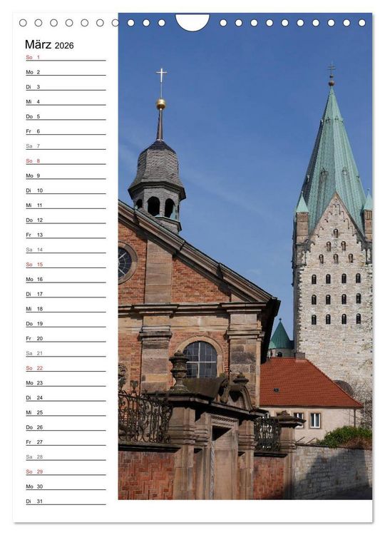 Produktbild: Streifz&uuml;ge durch Paderborn (Wandkalender 2026 DIN A4 hoch), CALVENDO Monatskalender