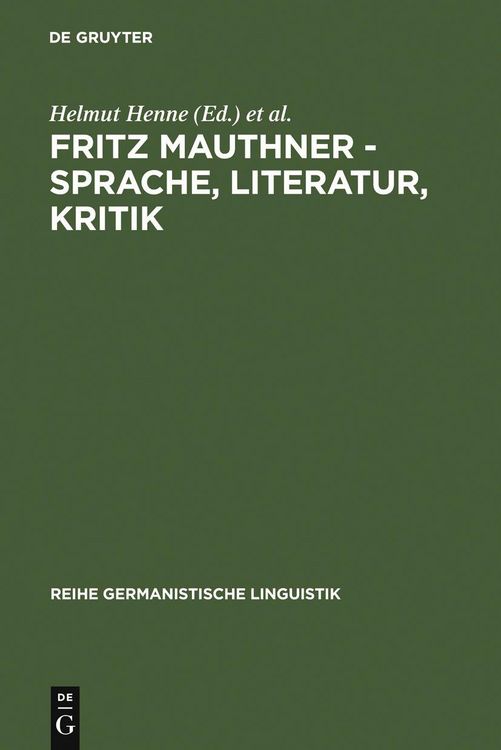 Produktbild: Fritz Mauthner - Sprache, Literatur, Kritik