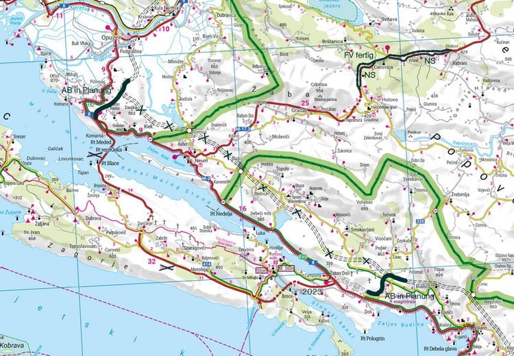 Produktbild: freytag & berndt Stra&szlig;enkarte Kroatien K&uuml;ste 1:200.000