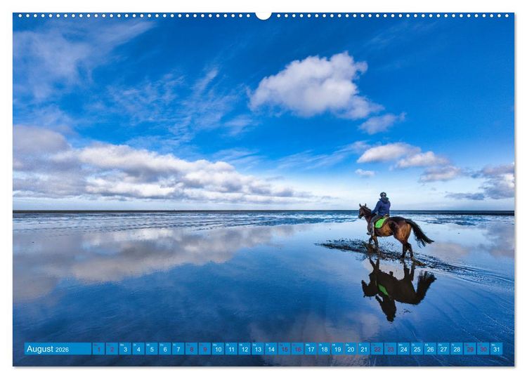 Produktbild: Die Farbe blau - Die Farbe der Weite und des Himmels (hochwertiger Premium Wandkalender 2026 DIN A2 quer), Kunstdruck in Hochglanz