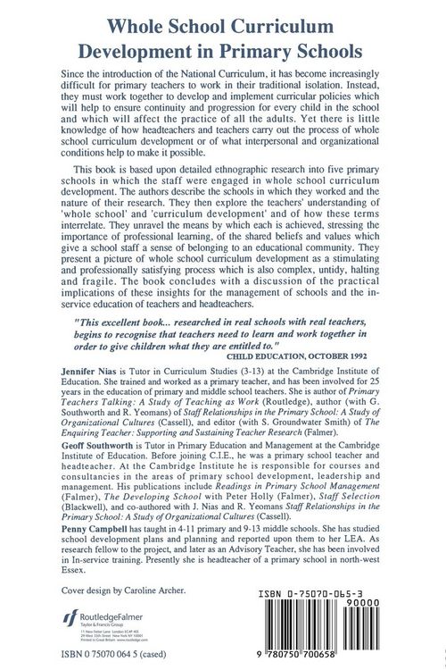Produktbild: Whole School Curriculum Development In The Primary School