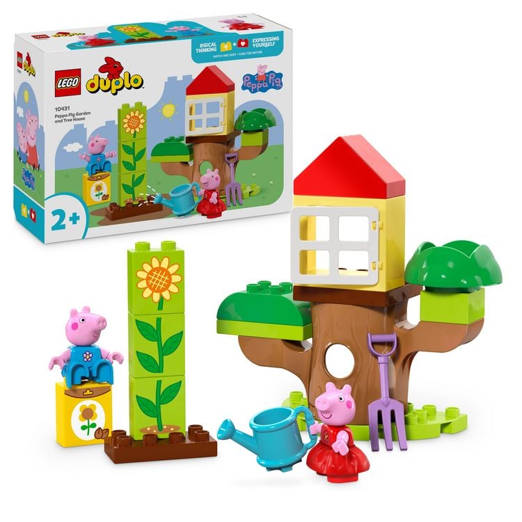 Produktbild: LEGO DUPLO Peppas Garten mit Baumhaus, Peppa Pig Spielzeug ab 2 10431