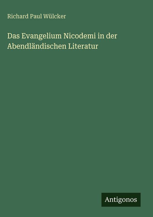 Produktbild: Das Evangelium Nicodemi in der Abendl&auml;ndischen Literatur