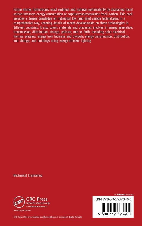 Produktbild: Low Carbon Energy Supply Technologies and Systems