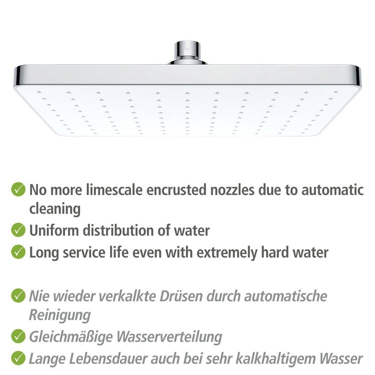 Produktbild: Regenduschkopf Automatic Cleaning 25 x 17 cm, mit automatischem Reinigungssystem