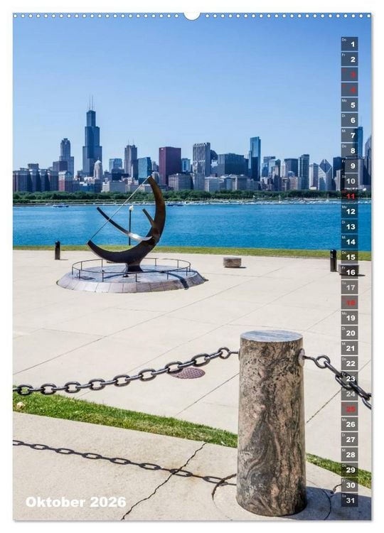 Produktbild: CHICAGO Der Stadtkern (hochwertiger Premium Wandkalender 2026 DIN A2 hoch), Kunstdruck in Hochglanz