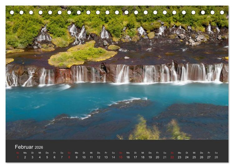 Produktbild: Island Highlights (Tischkalender 2026 DIN A5 quer), CALVENDO Monatskalender