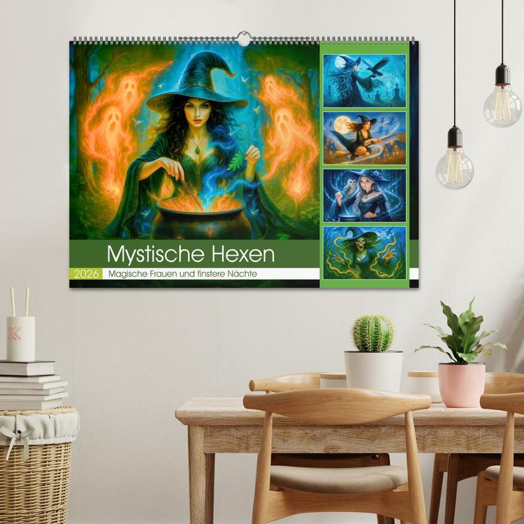 Produktbild: Mystische Hexen - Magische Frauen und finstere N&auml;chte (Wandkalender 2026 DIN A2 quer), CALVENDO Monatskalender