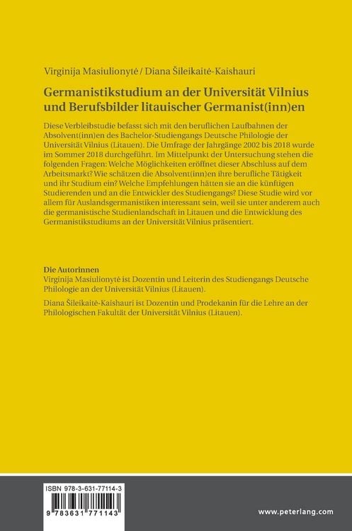 Produktbild: Germanistikstudium an der Universit&auml;t Vilnius und Berufsbilder litauischer Germanist(inn)en