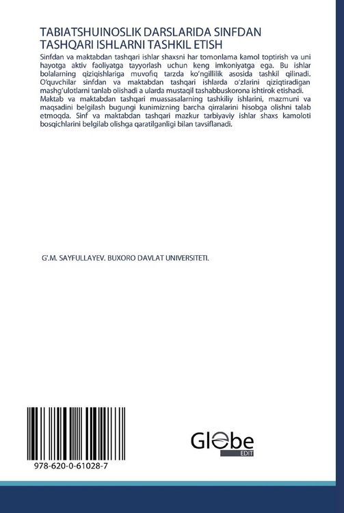 Produktbild: Tabiatshuinoslik Darslarida Sinfdan Tashqari Ishlarni Tashkil Etish