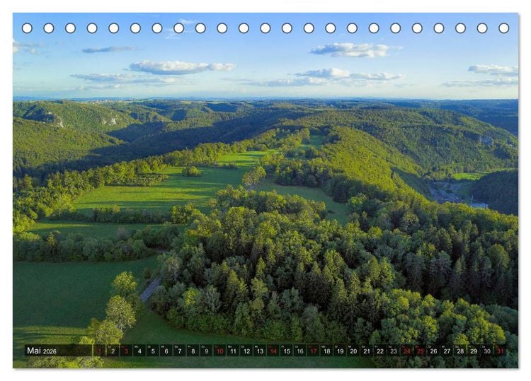 Produktbild: Mein Donautal aus der Luft (Tischkalender 2026 DIN A5 quer), CALVENDO Monatskalender