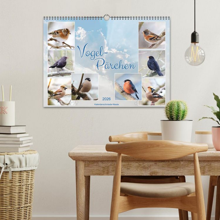 Produktbild: Vogel-P&auml;rchen (Wandkalender 2026 DIN A3 quer), CALVENDO Monatskalender