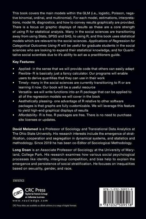 Produktbild: Applications of Regression for Categorical Outcomes Using R