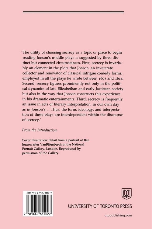 Produktbild: Ben Jonson and the Art of Secrecy