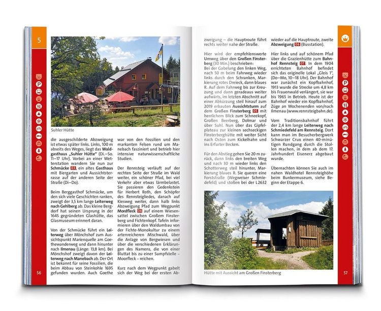 Produktbild: KOMPASS Wanderf&uuml;hrer Rennsteig, 10 Etappen