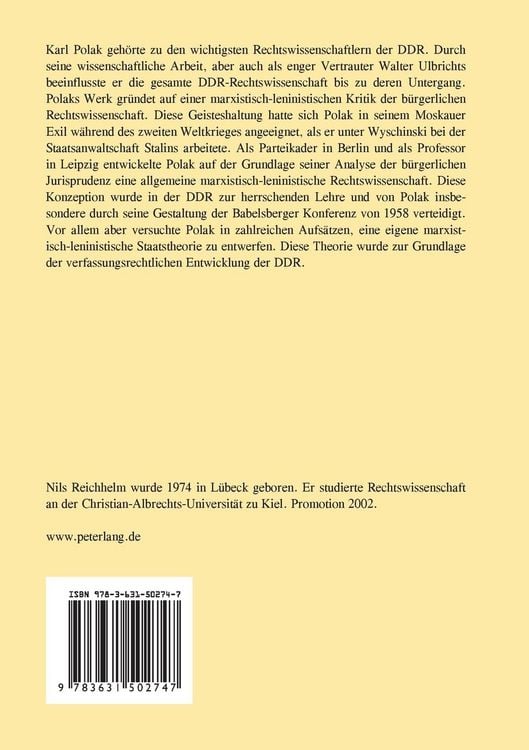 Produktbild: Die marxistisch-leninistische Staats- und Rechtstheorie Karl Polaks