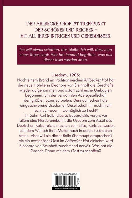 Produktbild: Ahlbecker Hof &ndash; Das Fl&uuml;stern der D&uuml;nen