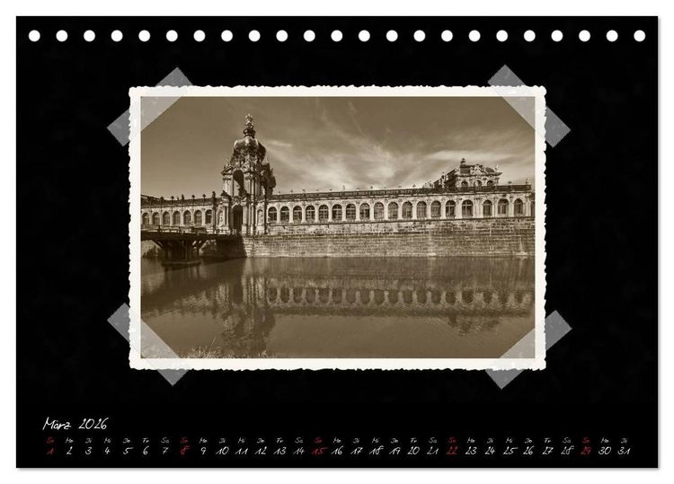 Produktbild: Dresden - Ein Kalender mit Fotografien wie aus einem alten Fotoalbum (Tischkalender 2026 DIN A5 quer), CALVENDO Monatskalender