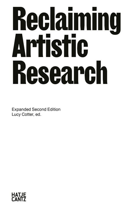 Produktbild: Reclaiming Artistic Research