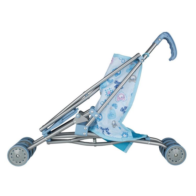 Produktbild: Idena Puppenbuggy zusammenklappbar blau 52x26x55cm Schiebeh&ouml;he 55cm