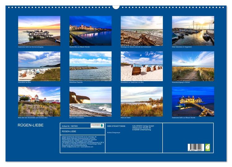 Produktbild: R&Uuml;GEN-LIEBE (Wandkalender 2026 DIN A2 quer), CALVENDO Monatskalender
