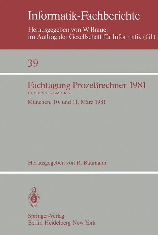 Produktbild: Fachtagung Proze&szlig;rechner 1981