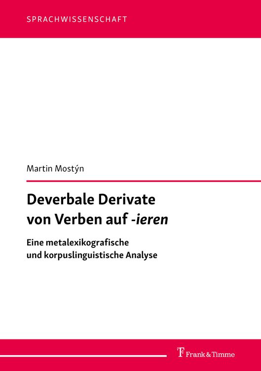 Produktbild: Deverbale Derivate von Verben auf "-ieren"