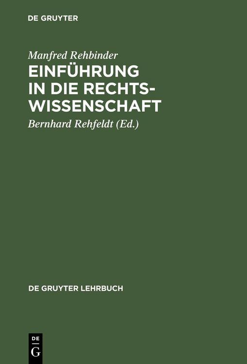 Produktbild: Einf&uuml;hrung in die Rechtswissenschaft