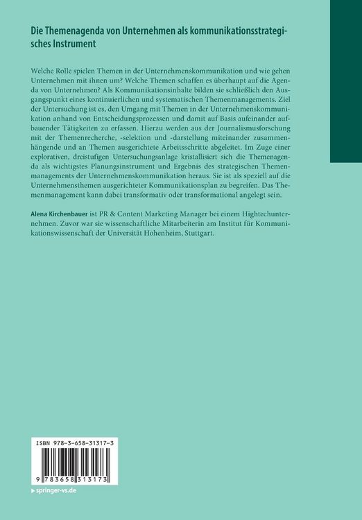 Produktbild: Die Themenagenda von Unternehmen als kommunikationsstrategisches Instrument