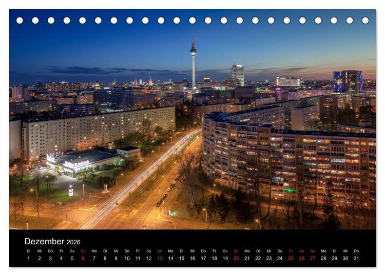 Produktbild: Die Blaue Stunde in Berlin (Tischkalender 2026 DIN A5 quer), CALVENDO Monatskalender