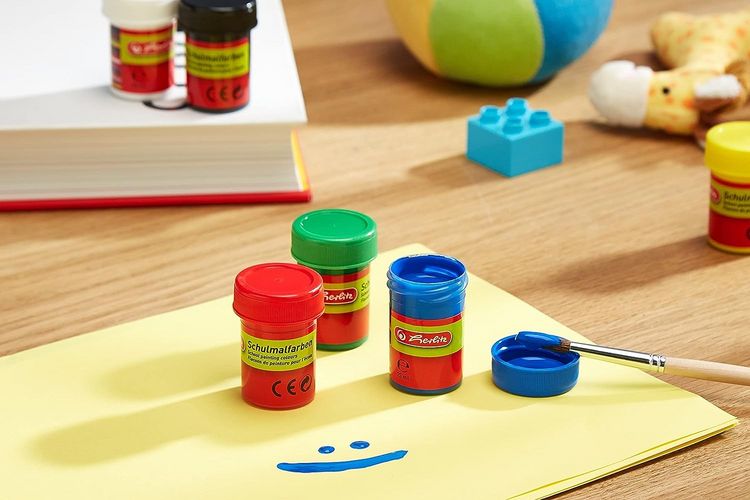 Produktbild: Herlitz Schulmalfarbe 6 T&ouml;pfe je 25 ml
