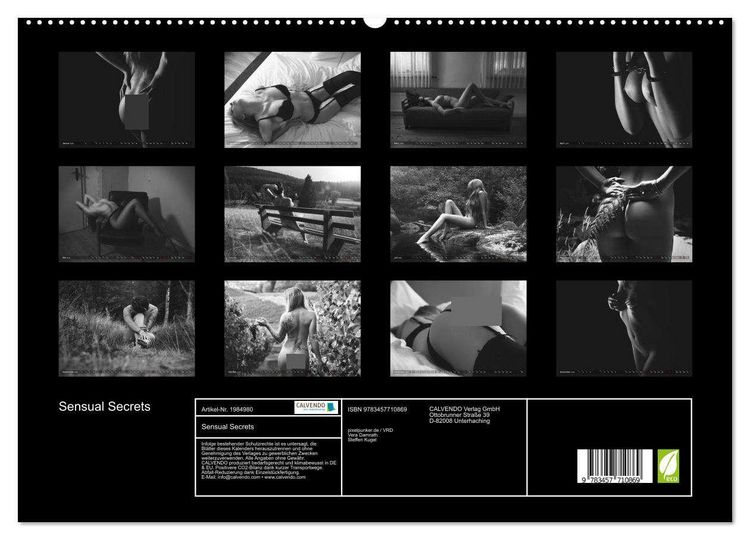 Produktbild: Sensual Secrets (hochwertiger Premium Wandkalender 2026 DIN A2 quer), Kunstdruck in Hochglanz