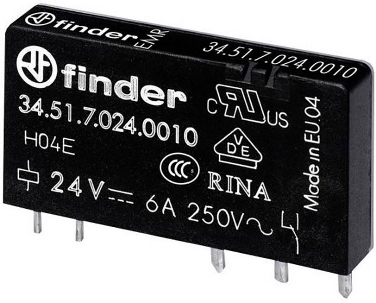 Produktbild: Finder 34.51.7.005.5010 Printrelais 5 V/DC 6A 1 Wechsler 1St.