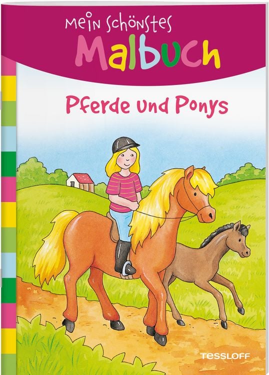 Produktbild: Mein sch&ouml;nstes Malbuch. Pferde und Ponys. Malen f&uuml;r Kinder ab 5 Jahren