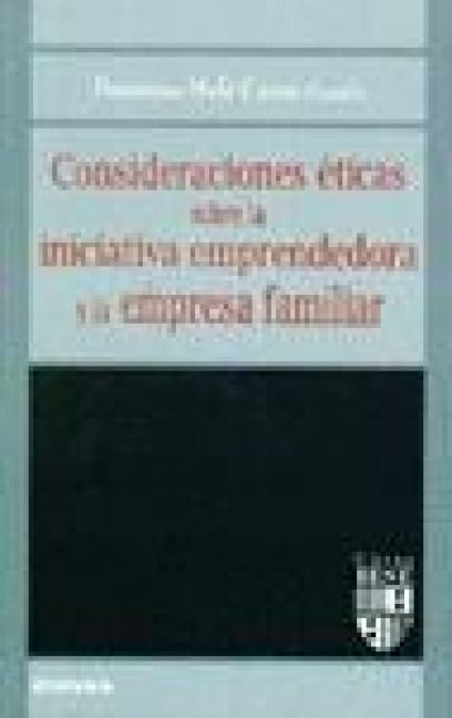 Produktbild: Consideraciones &eacute;ticas sobre la iniciativa emprendedora y la empresa familiar